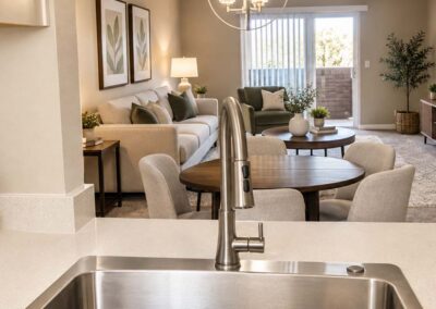 Casas Adobes | Apartments For Rent in Tucson, AZ | Living, Dining, and Kitchen Areas